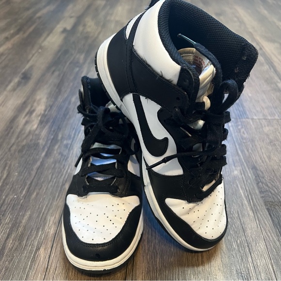 Nike Dunk High Black White Athletic Sneakers Logo High Top Unisex Basketball 7 - Picture 7 of 11